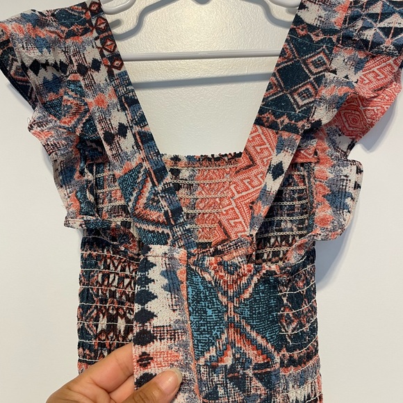 Girls Midi Ruffled cross back dress - Picture 4 of 7